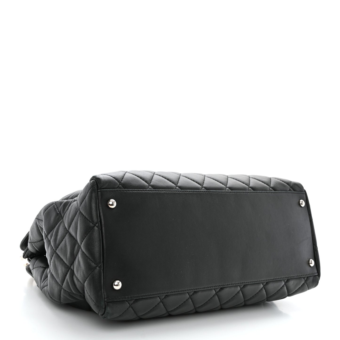 Lambskin Quilted Chanel 7 Tote Black