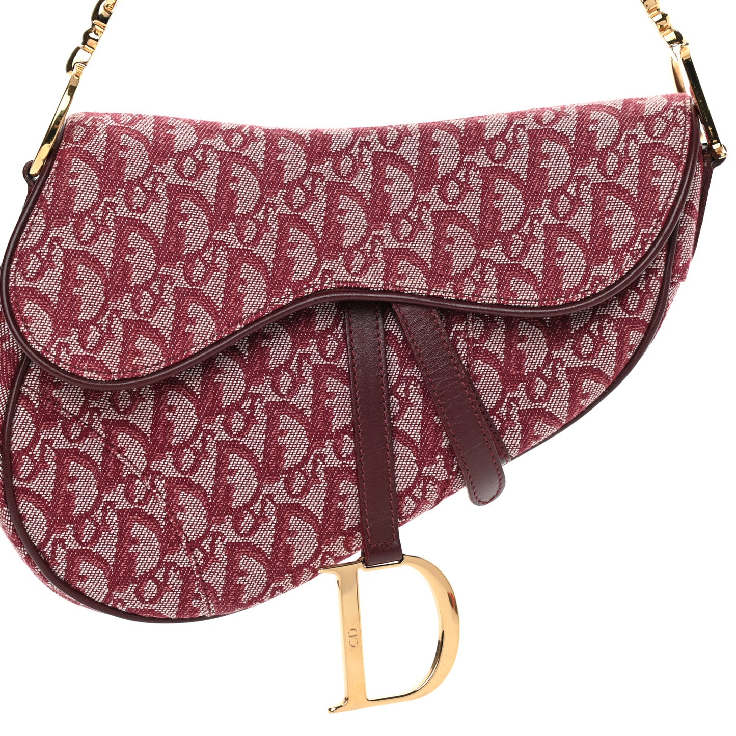 Monogram Saddle Bag Burgundy