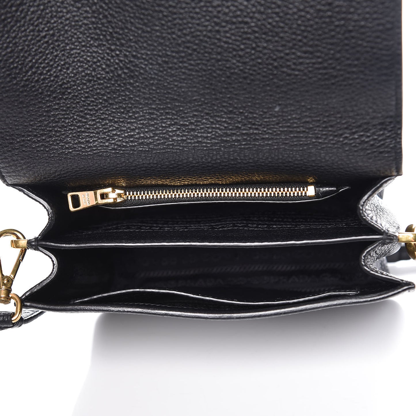 Vitello Daino Flap Crossbody Black