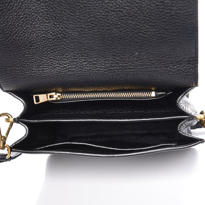 Prada Vitello Daino Flap Crossbody Black 7 of 9