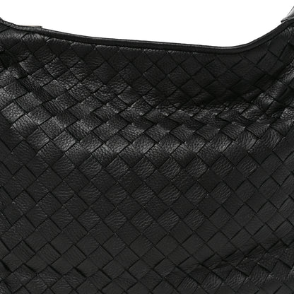 Bottega Veneta Deerskin Intrecciato Small Traveler Hobo Black 9 of 11