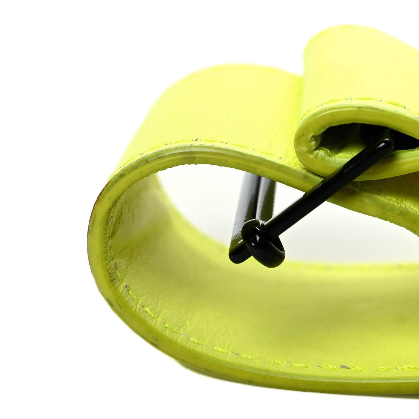 Calfskin Embossed Leg Pouch Fluo Yellow