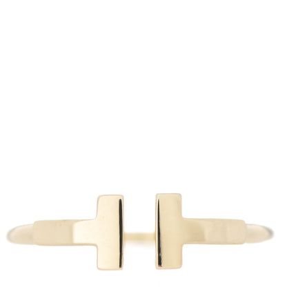 Tiffany 18K Yellow Gold T Wire Ring 56 7.5 1 of 5