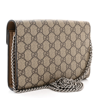 Gucci GG Supreme Monogram Mini Dionysus Chain Wallet Beige Taupe 3 of 10