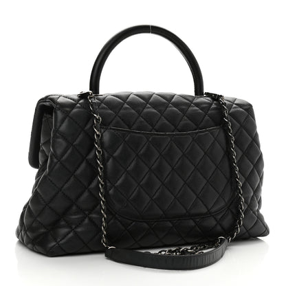 Chanel Caviar Quilted Medium Coco Handle Flap Black 3 of 10