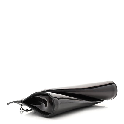 Christian Louboutin Metallic Patent Psychic Small Loubi Twist Zip Chain Clutch Bag Studio Black 4 of 10