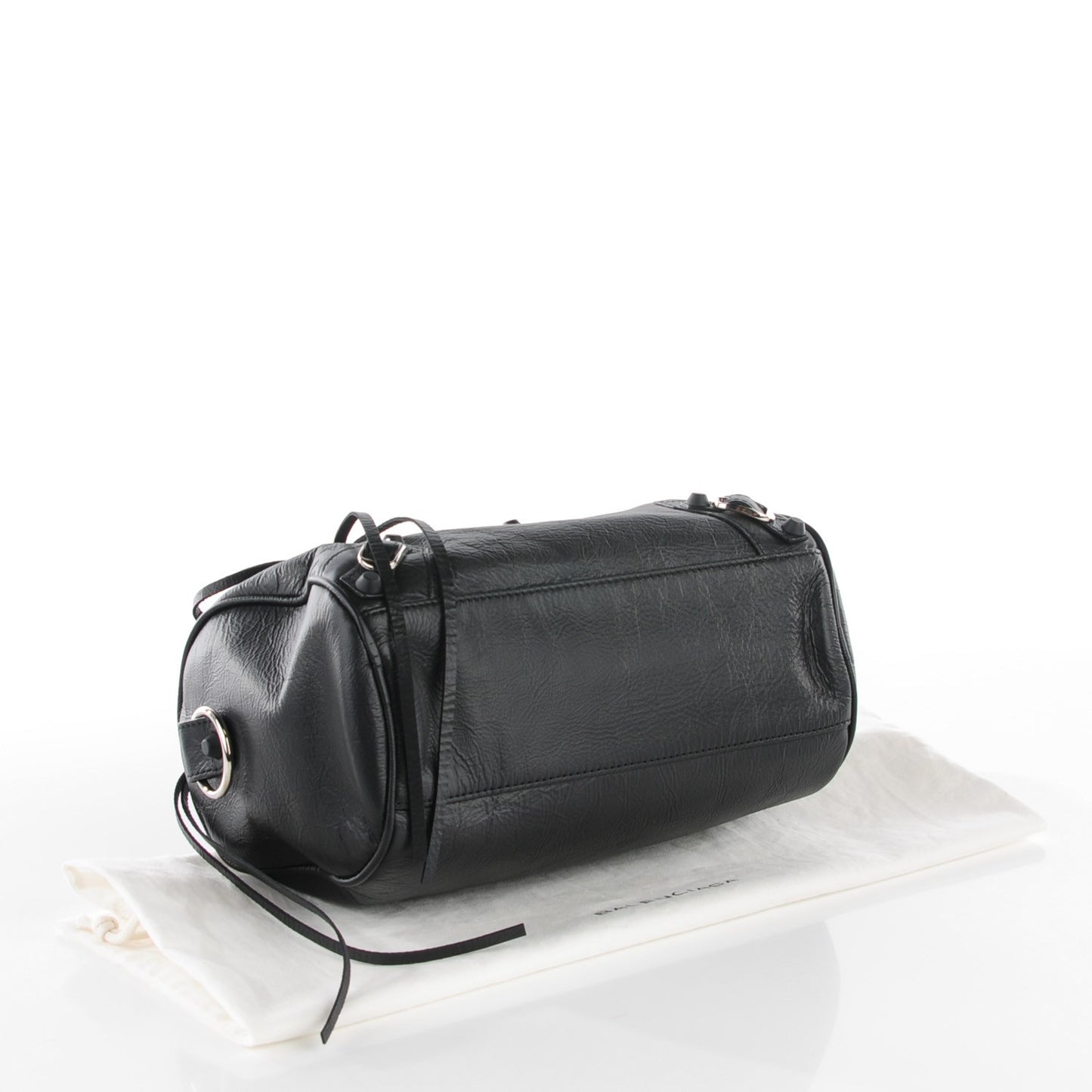 Matte Goatskin Rubber Covered Classic Hardware Mini Twiggy Black