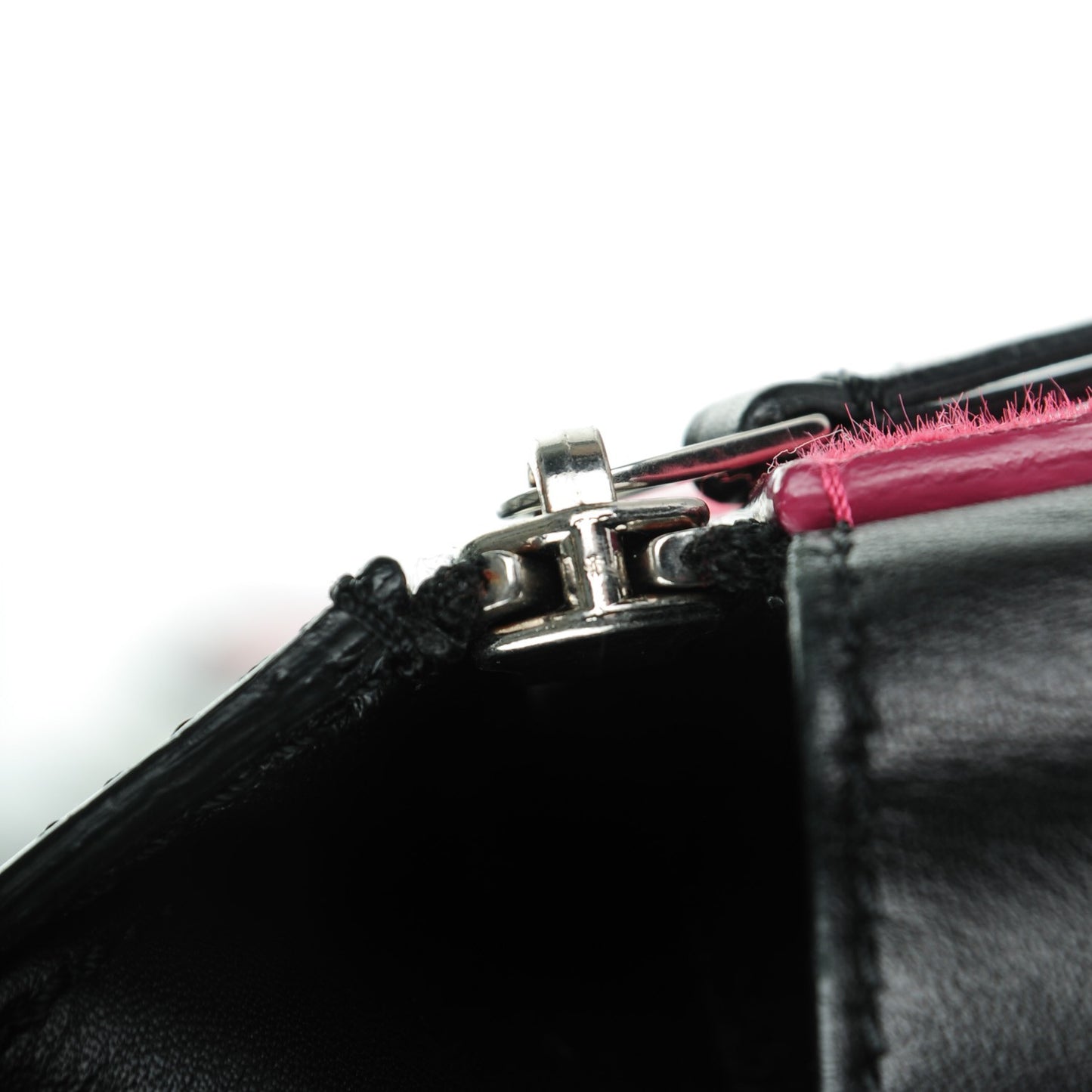 Pony Hair Medium Edge Shoulder Bag Pink