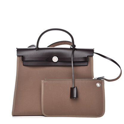 Hermes Vache Hunter Toile Herbag Zip 31 PM Etoupe Ebene 3 of 12