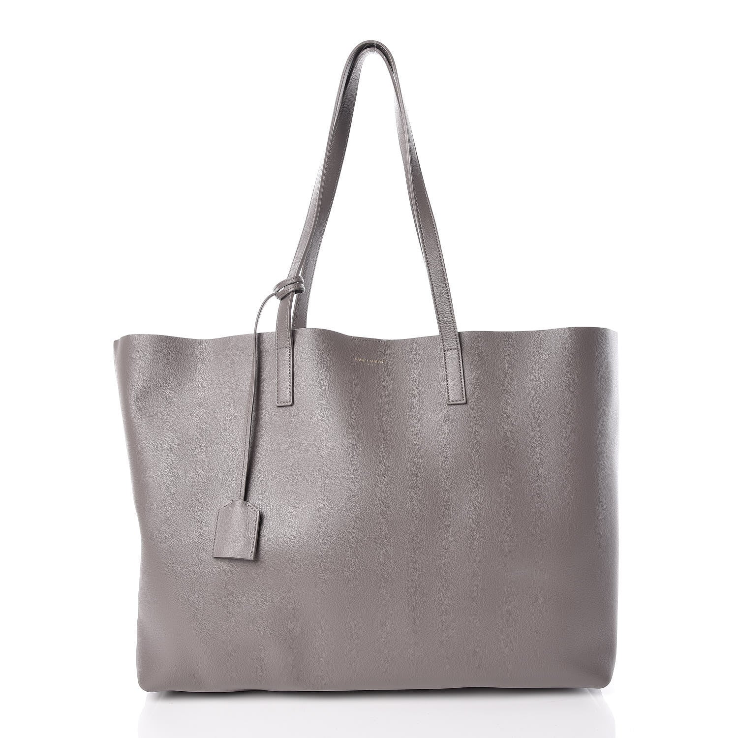 Saint Laurent Calfskin Large Shopping Tote Fog 3 of 15