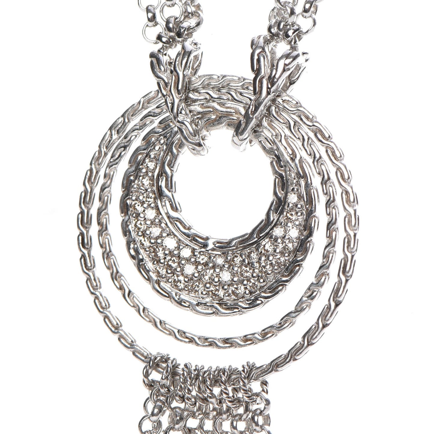 Sterling Silver Diamond Langit Long Necklace