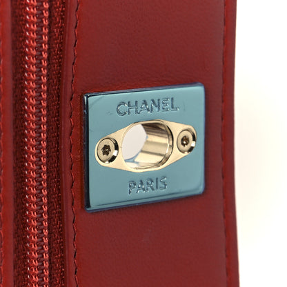Chanel Lambskin Quilted Trendy CC Wallet On Chain WOC Red 7 of 12