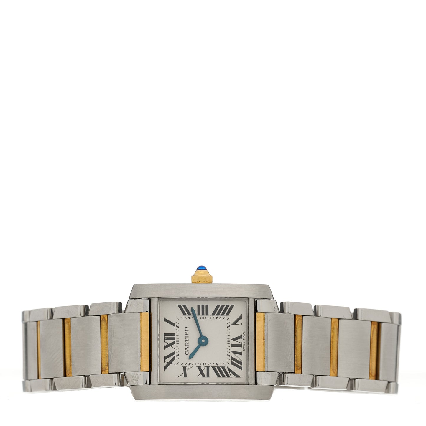 Stainless Steel 18K Yellow Gold 20mm Tank Francaise Quartz Watch