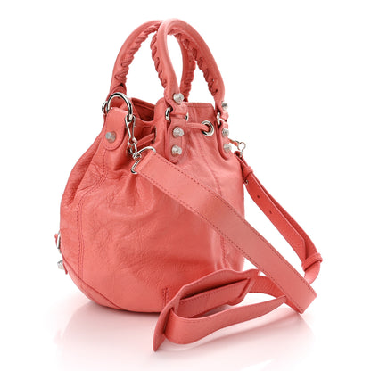 Balenciaga Agneau Giant 12 Silver Hardware Mini Pompon Rose Azalee 3 of 10