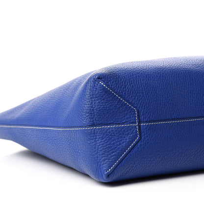 Hermes Taurillon Clemence Double Sens 36 Reversible Tote Graphite Bleu Electrique 6 of 15