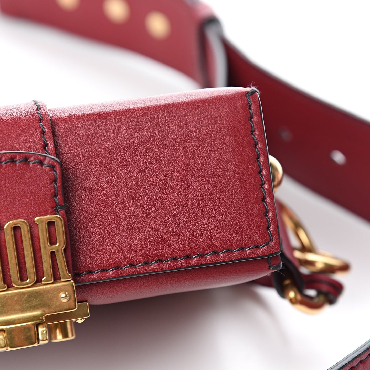 Lambskin Dioraddict Lockbox Red