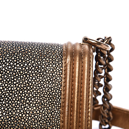 Chanel Galuchat Stingray Mini Boy Flap Gold 10 of 16