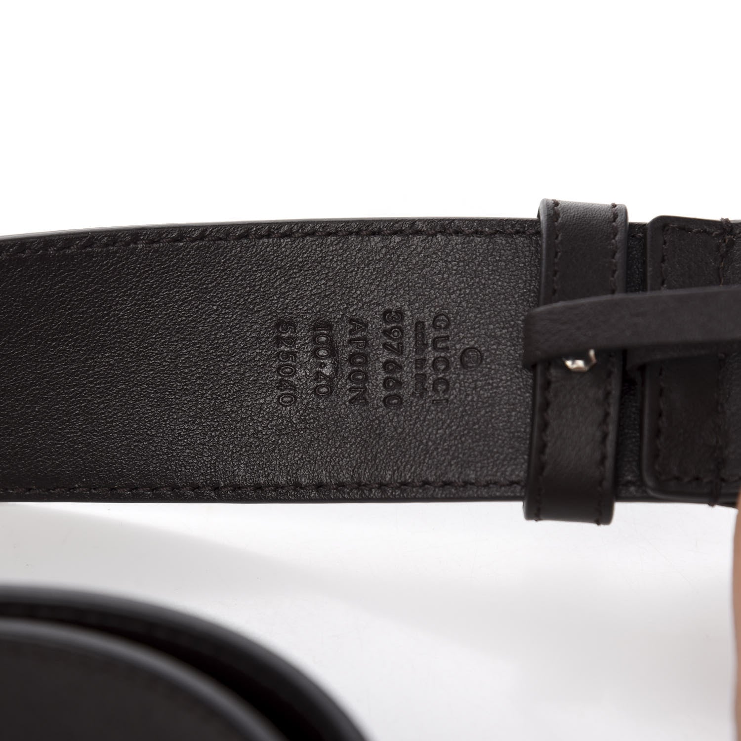 Gucci Moon Calfskin Nickel Double G 40mm Belt 100 40 Dark Cocoa 5 of 5