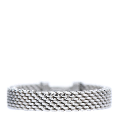 Tiffany Sterling Silver Diamond Narrow Somerset Ring 49 5 4 of 6