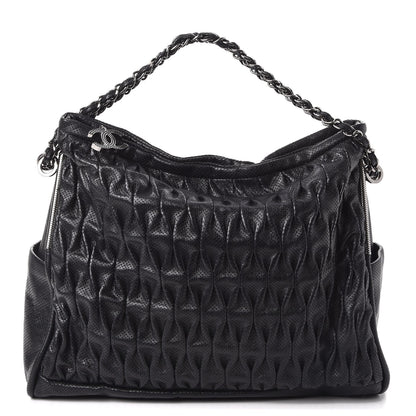 Chanel Lambskin Perforated Large Ultimate Soft Tote Black 1 of 8