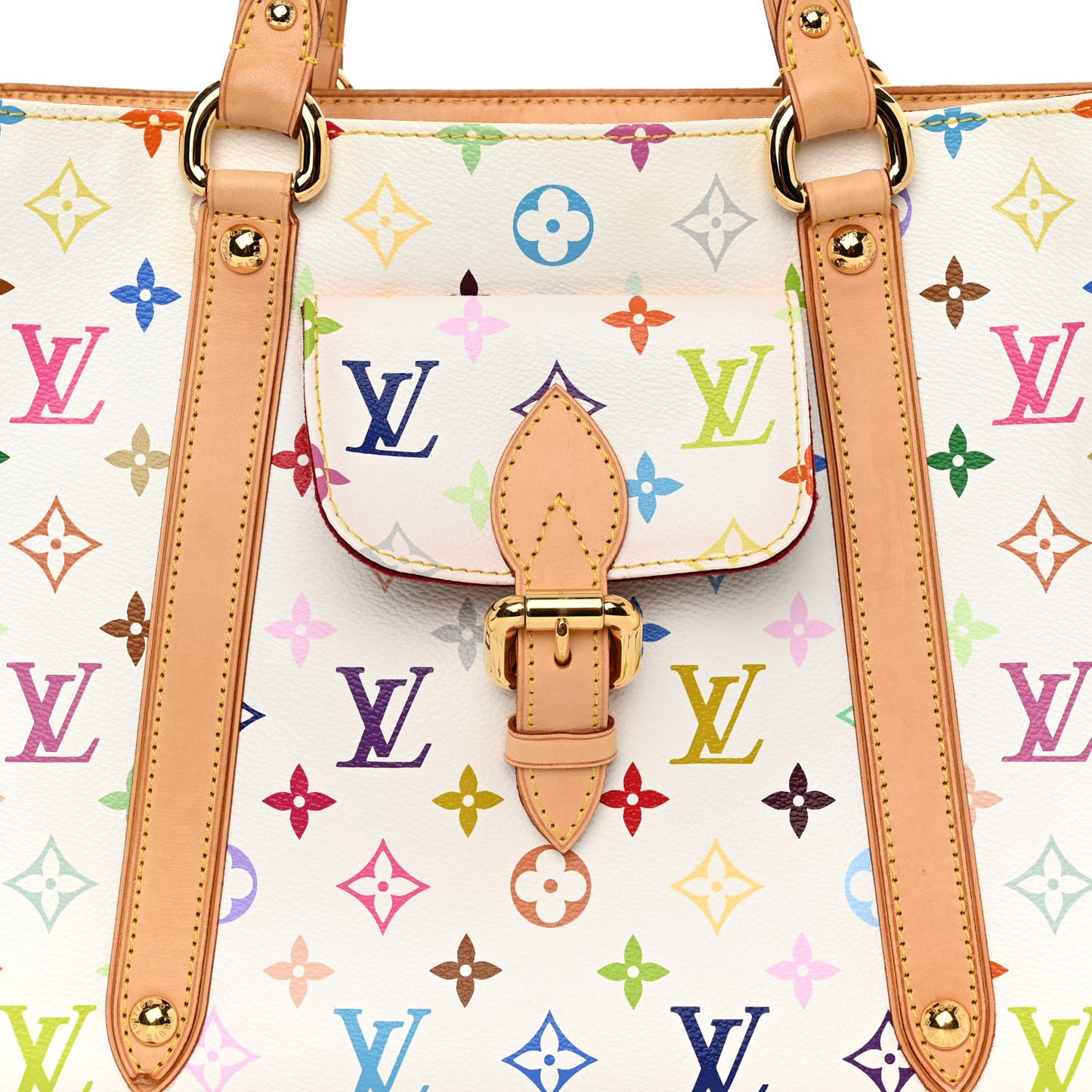 LOUIS VUITTON Monogram Multicolor Aurelia MM White