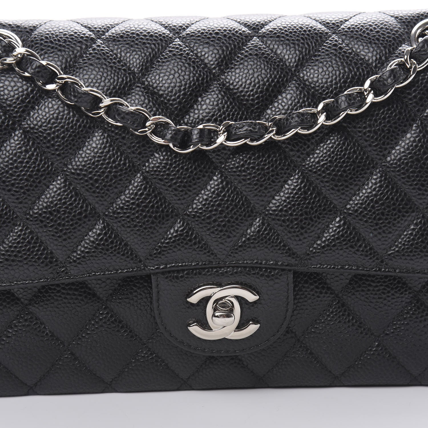 Chanel Caviar Quilted Medium Double Flap Black 8 of 10
