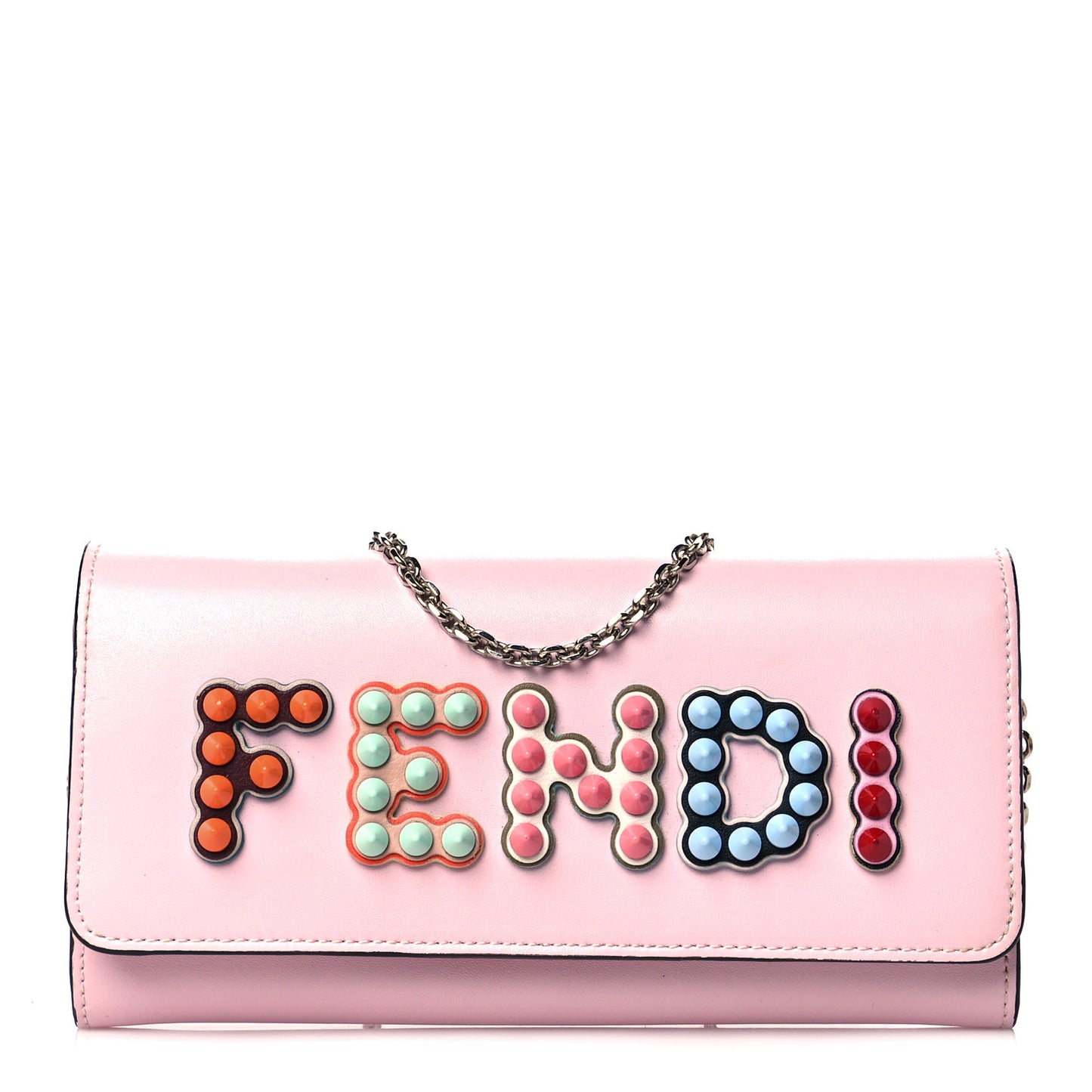Vitello Liberty Fun Fair Studded Continental Wallet On Chain Peonia Multicolor