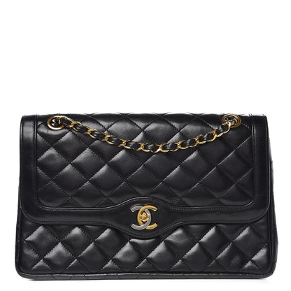 Chanel Lambskin Quilted Medium Double Flap Black 1 of 11