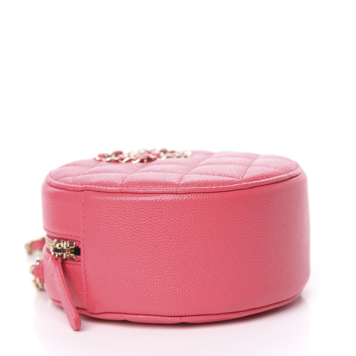 Chanel Caviar Quilted French New Wave Round Clutch With Chain Pink 4 of 11