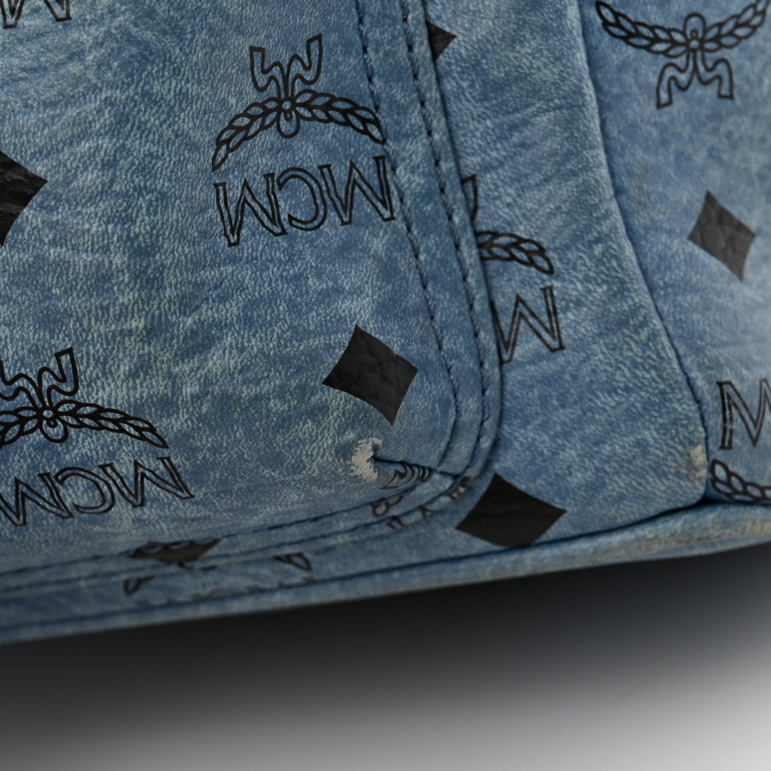 MCM Visetos Side Stud Mini Stark Bebe Boo Backpack Blue 10 of 12