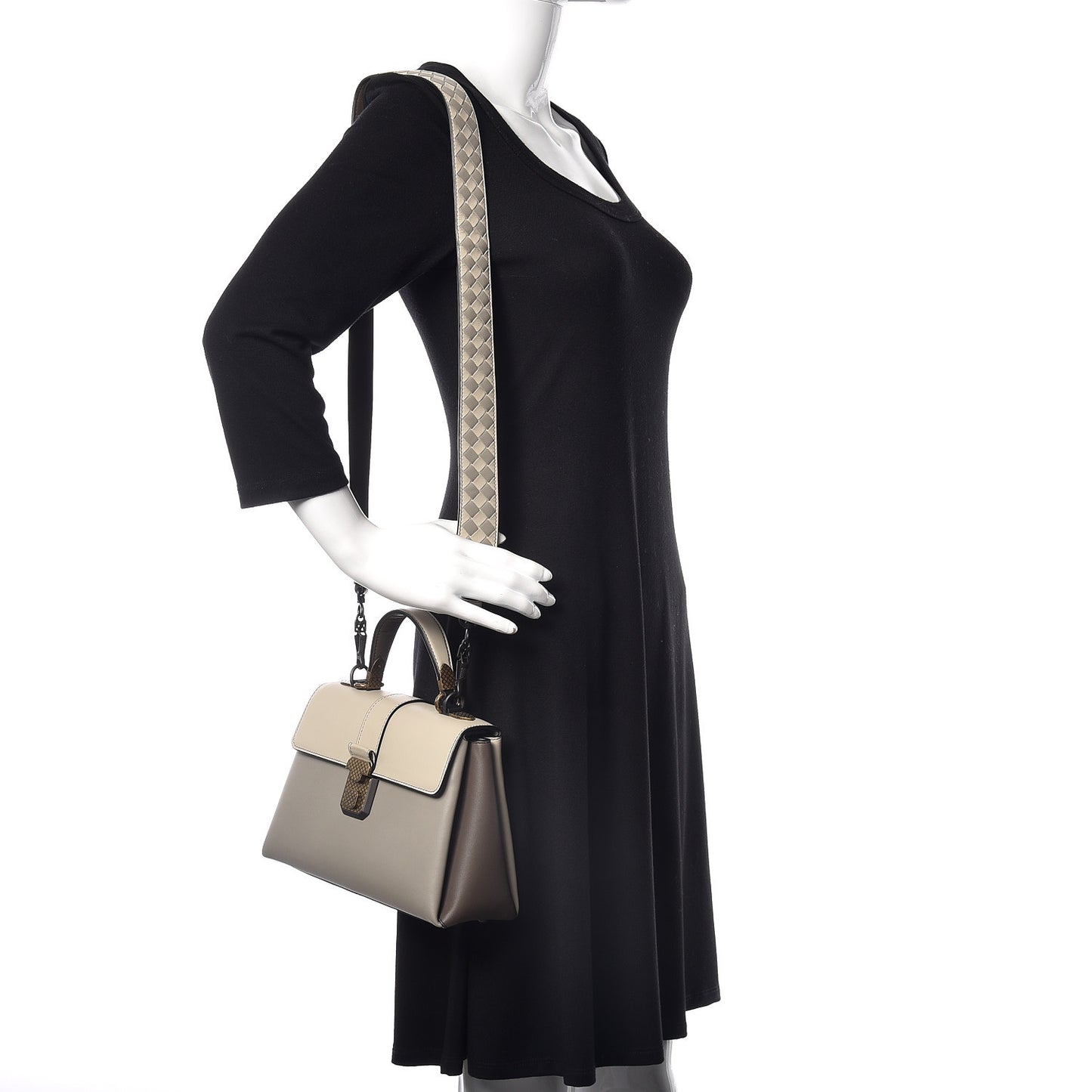 Nappa Small Piazza Bag Dark Cement Steel Cement