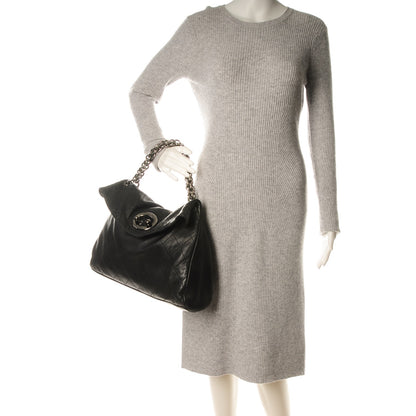 Chanel Lambskin Quilted New Lock Flap Black 2 of 7