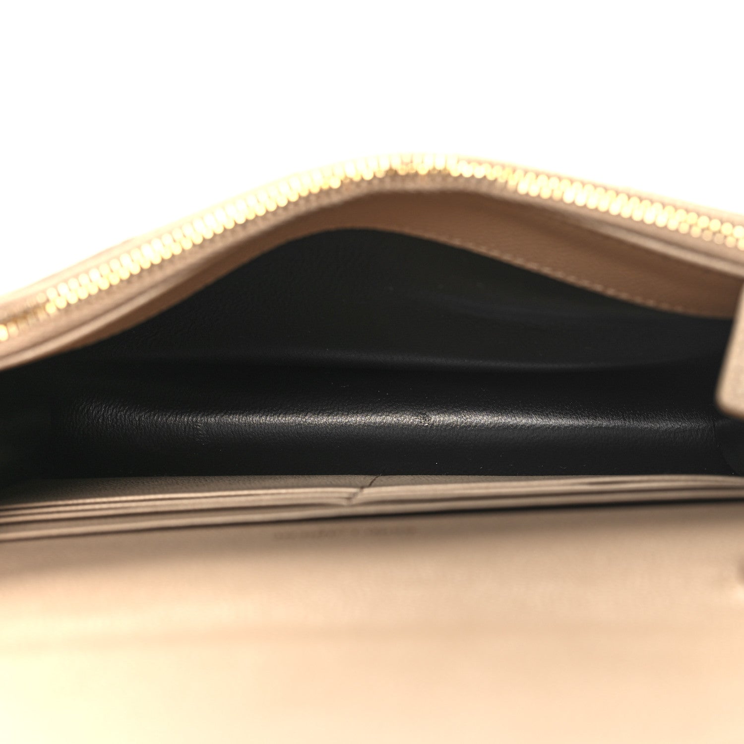 Saint Laurent Grain De Poudre Matelasse Chevron Monogram Envelope Chain Wallet Dark Beige 5 of 11