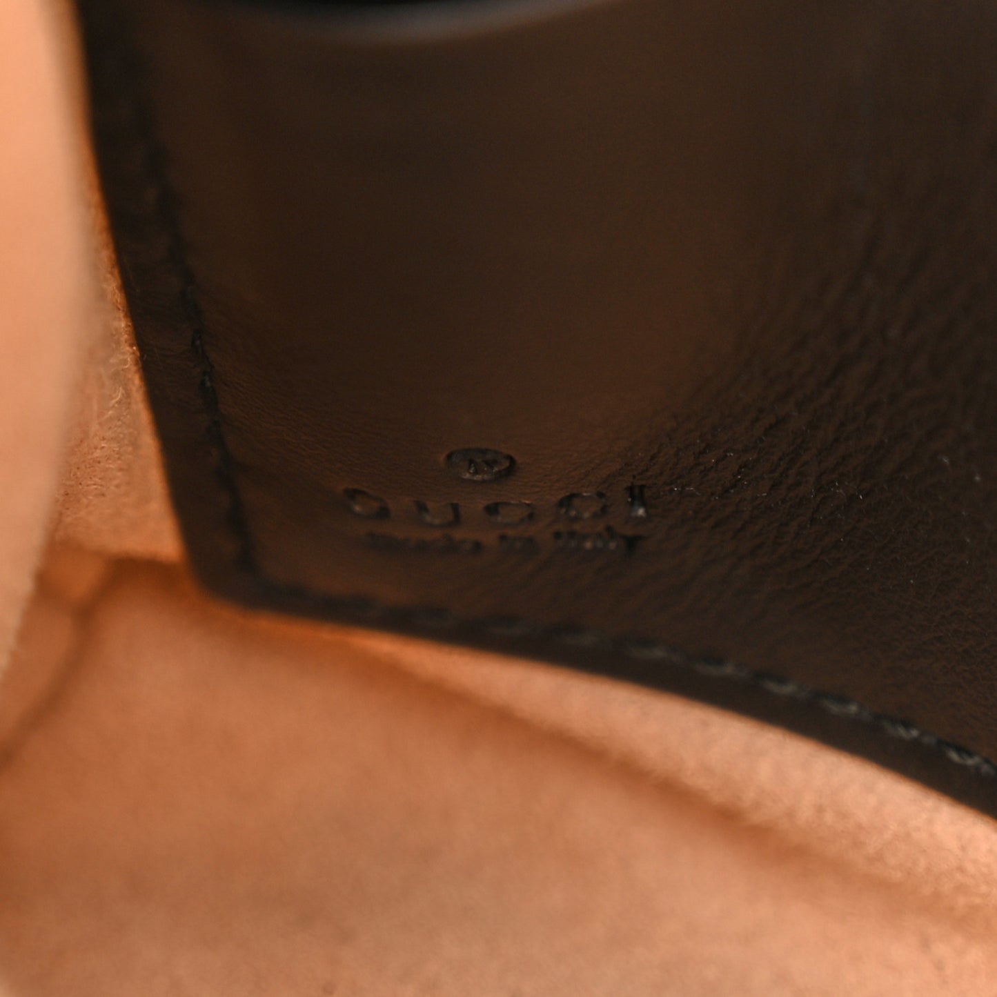 Calfskin Matelasse Mini GG Marmont Chain Bag Black