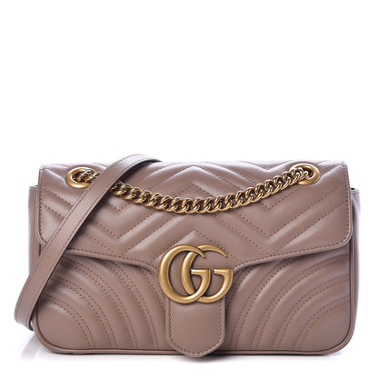Gucci Calfskin Matelasse Small GG Marmont Shoulder Bag Porcelain Rose 1 of 9