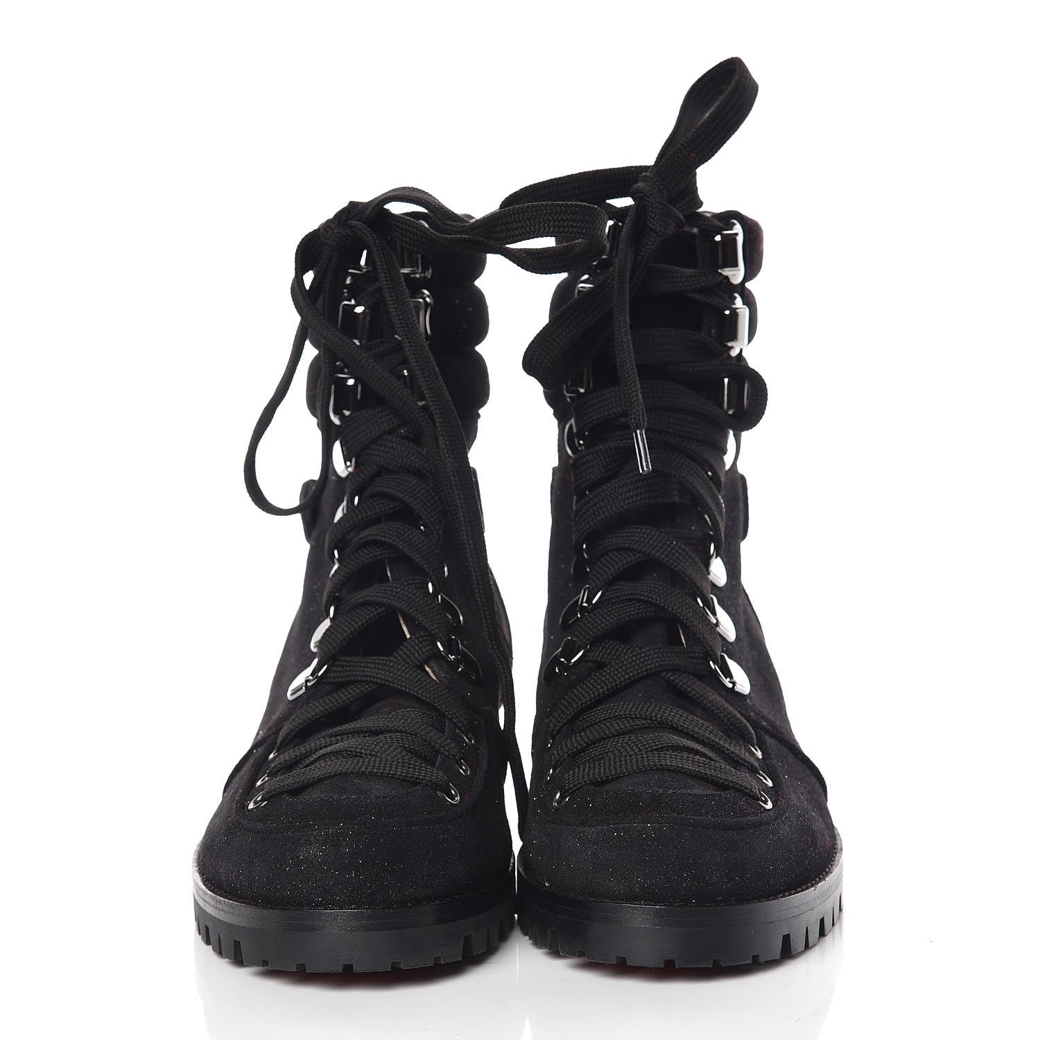 Christian Louboutin Crosta Star Who Runs Flat Boots 37 Black 2 of 7