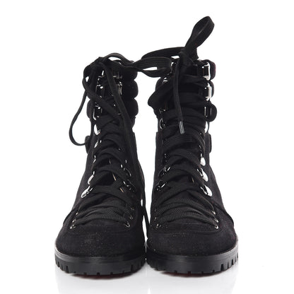 Christian Louboutin Crosta Star Who Runs Flat Boots 37 Black 2 of 7