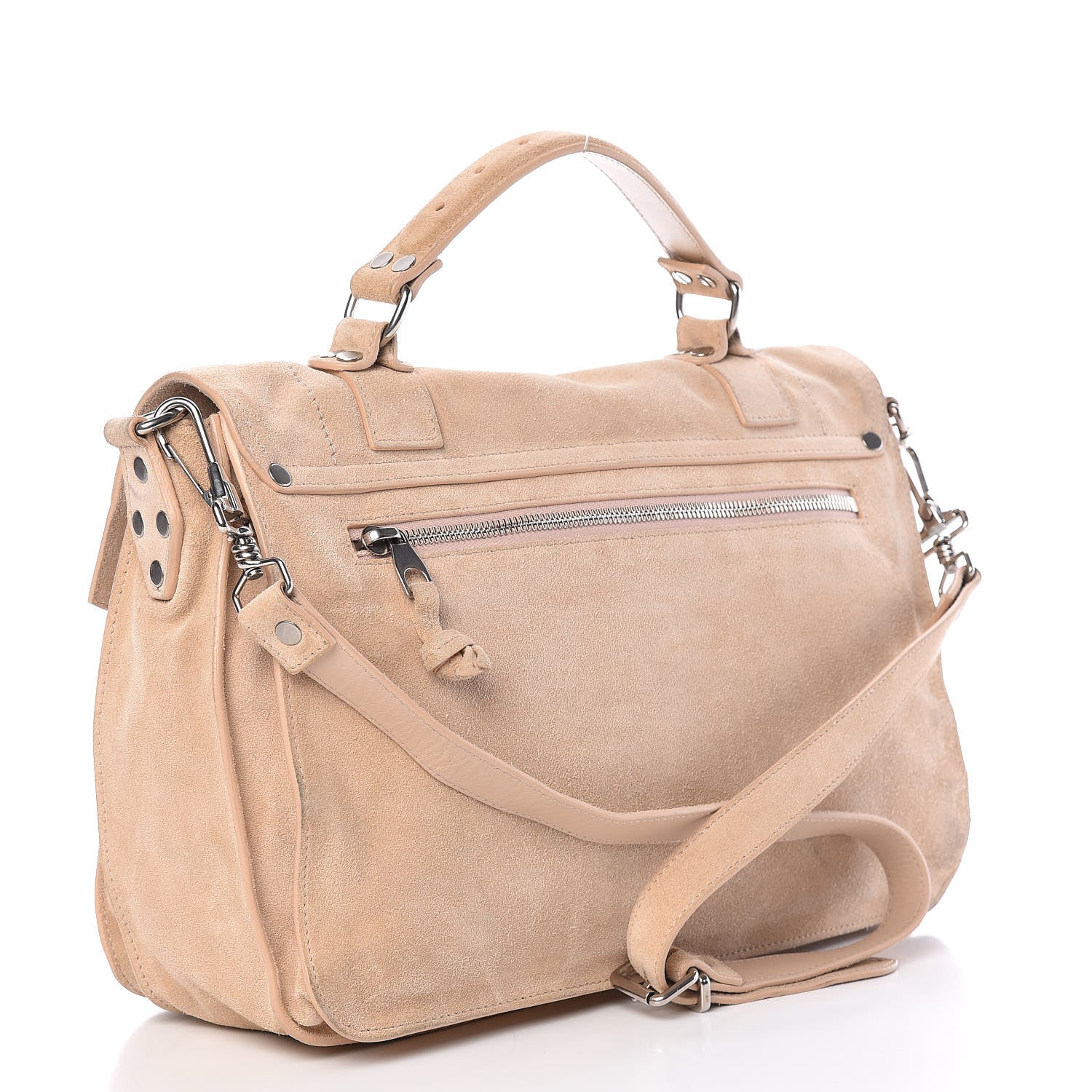 Proenza Schouler Suede Medium PS1 Satchel Stone 3 of 17