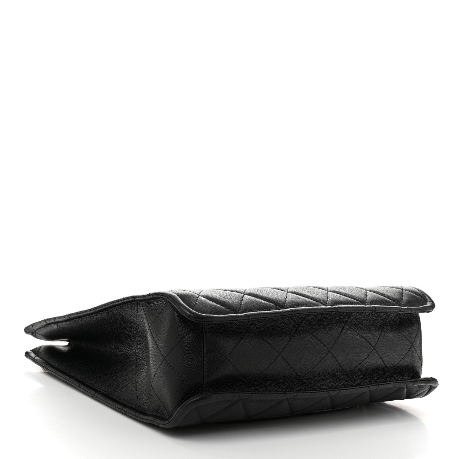 Chanel Caviar Quilted Sweet Vertical Shopping Tote Black 4 of 12