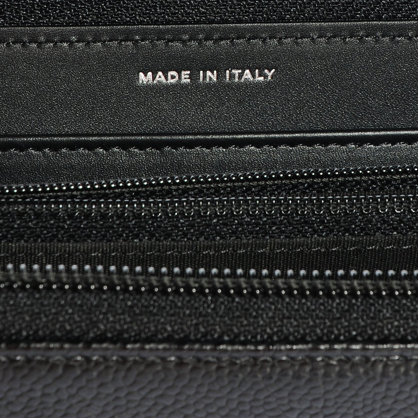 Caviar CC Large Gusset Zip Around Wallet Black