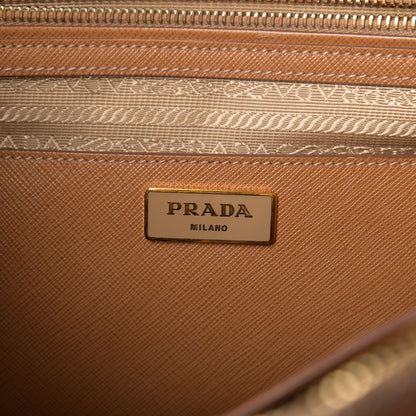 Prada Saffiano Medium Galleria Double Zip Tote Caramel 5 of 8