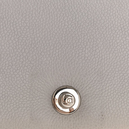 Chanel Iridescent Caviar Quilted Medium Boy Flap Light Grey 12 of 14