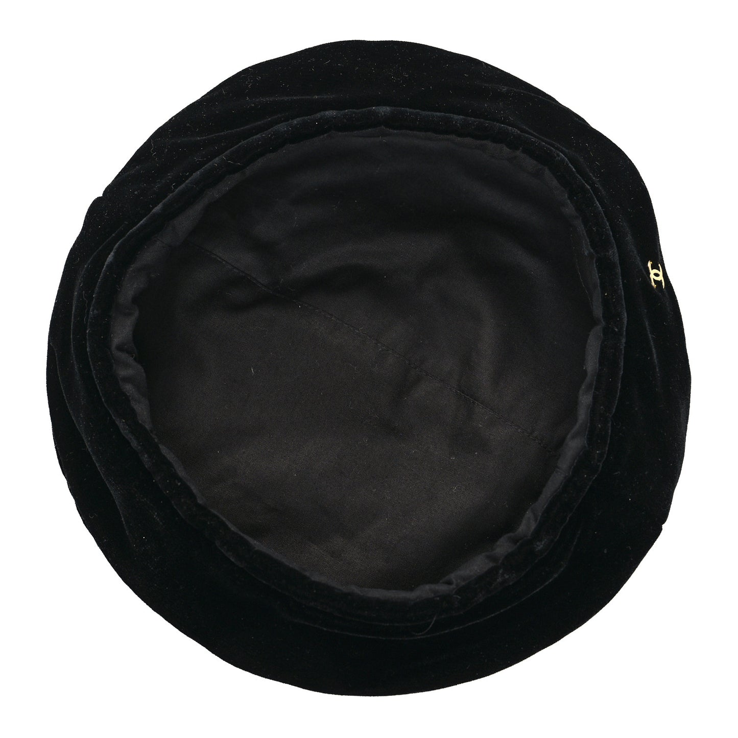Velvet Beret Hat L Black