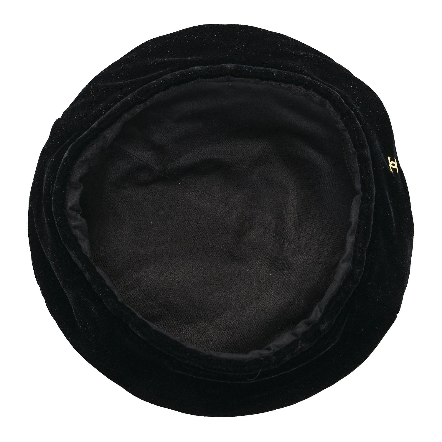 Chanel Velvet Beret Hat L Black 5 of 6