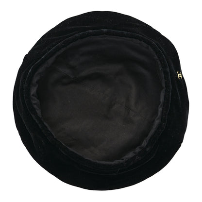 Chanel Velvet Beret Hat L Black 5 of 6