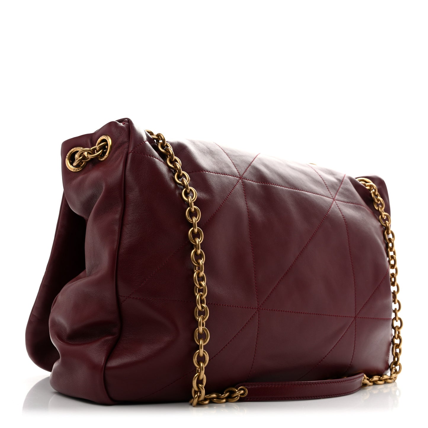 Lambskin Matelasse Monogram Large Jamie 4.3 New Dark Bordeaux