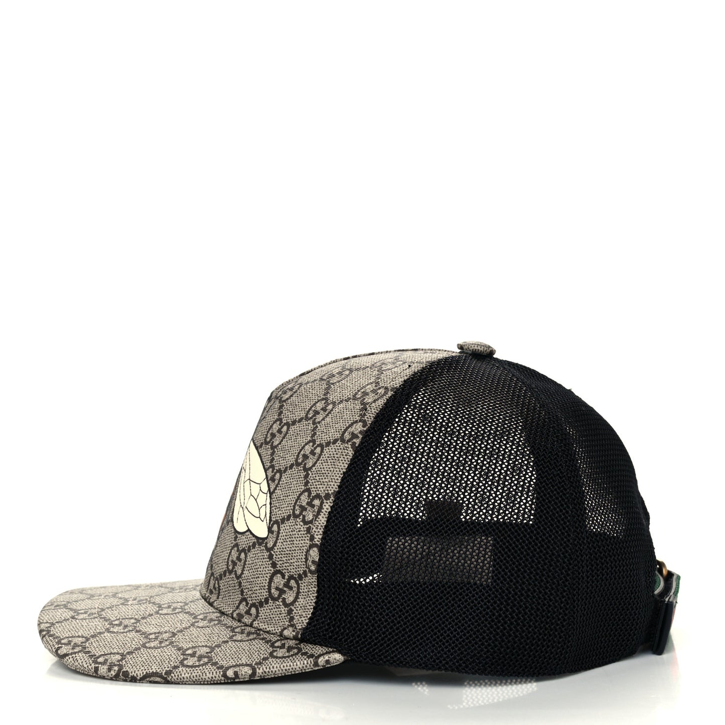 GG Supreme Monogram Bee Print Baseball Hat XS Beige