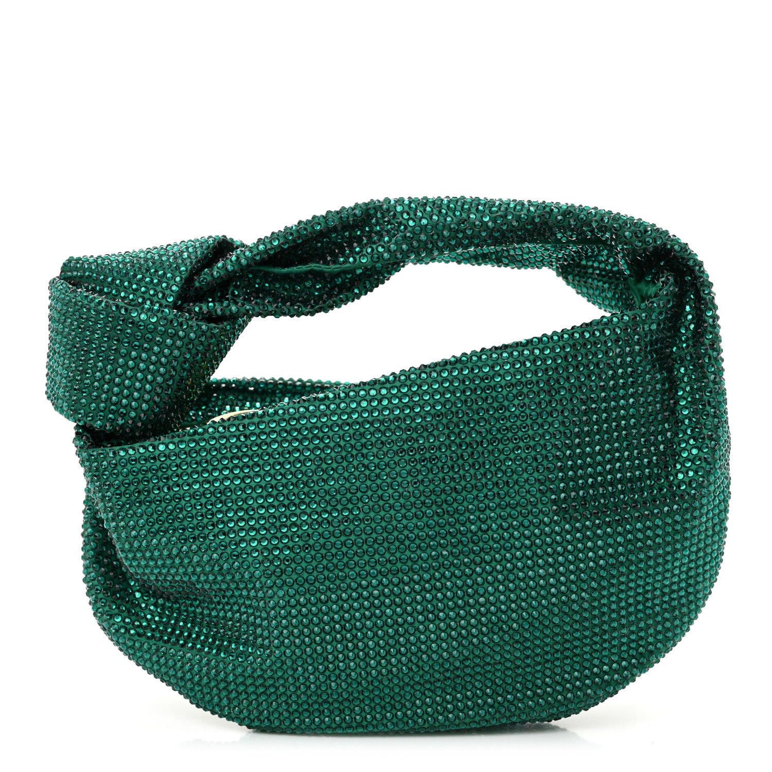 Bottega Veneta Crystal Embellished Satin Mini Hotfix Jodie Emerald 1 of 10
