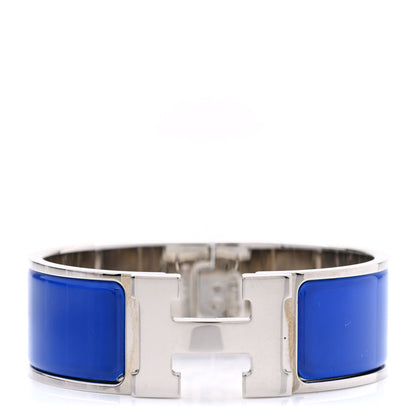 Hermes Enamel Wide Clic Clac H Bracelet Bleu Royal 1 of 5