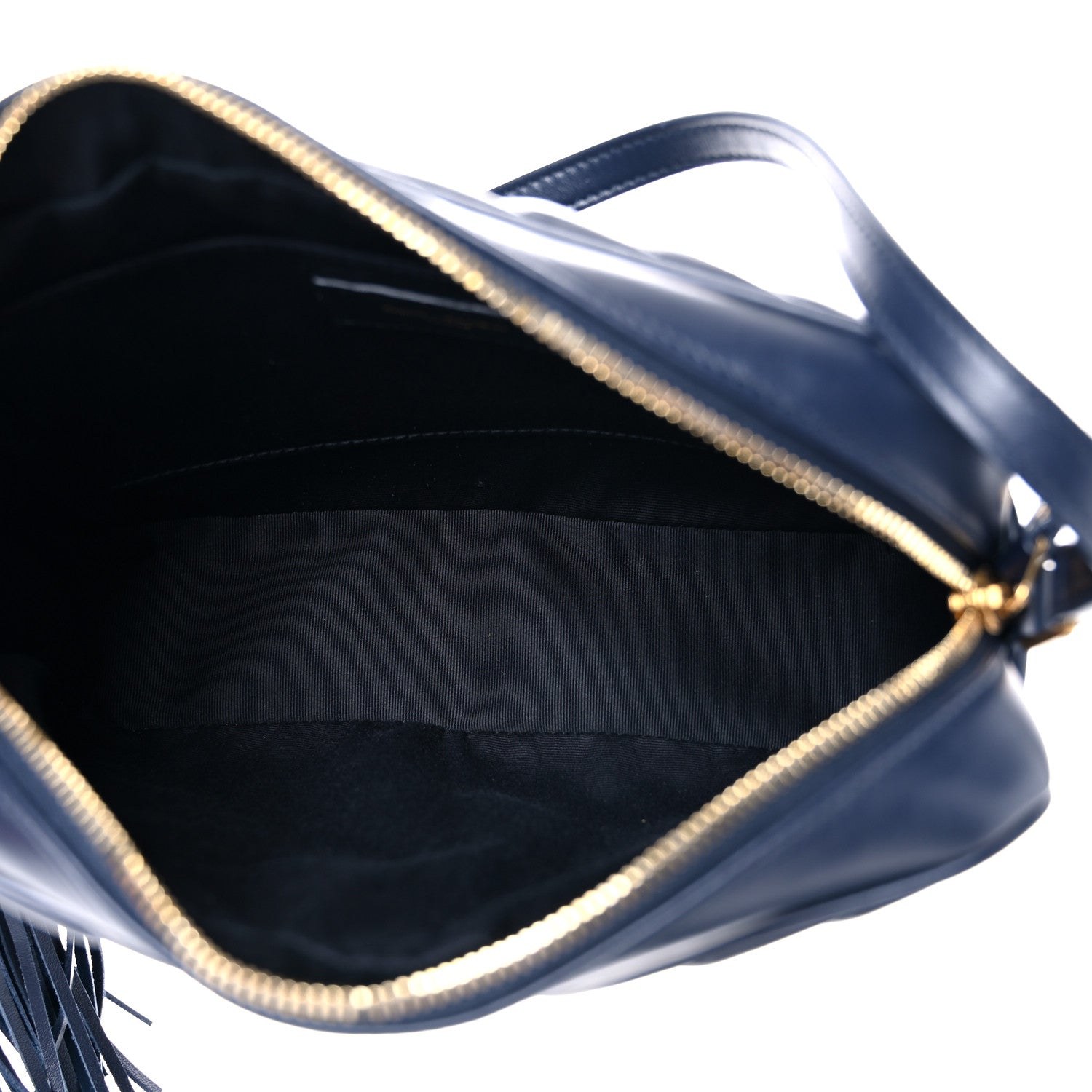 Saint Laurent Calfskin Matelasse Monogram Lou Camera Bag Deep Marine 5 of 11